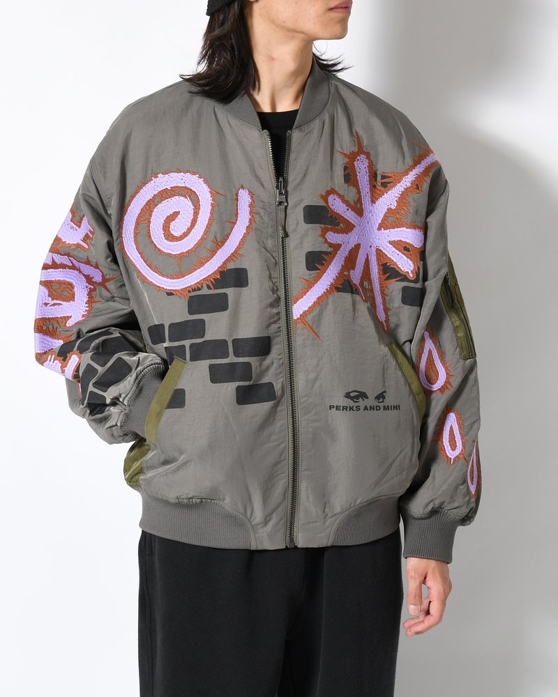 ADORNED REVERSIBLE BOMBER JACKET -DRABS-
