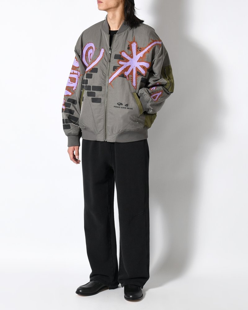 ADORNED REVERSIBLE BOMBER JACKET -DRABS-