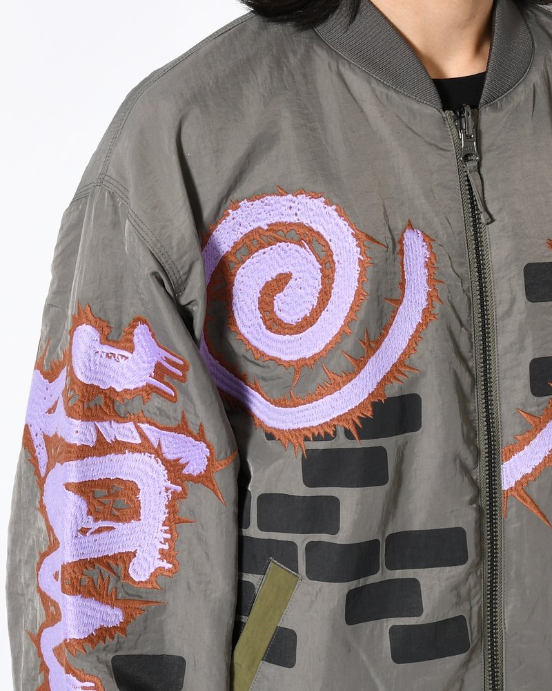 ADORNED REVERSIBLE BOMBER JACKET -DRABS-