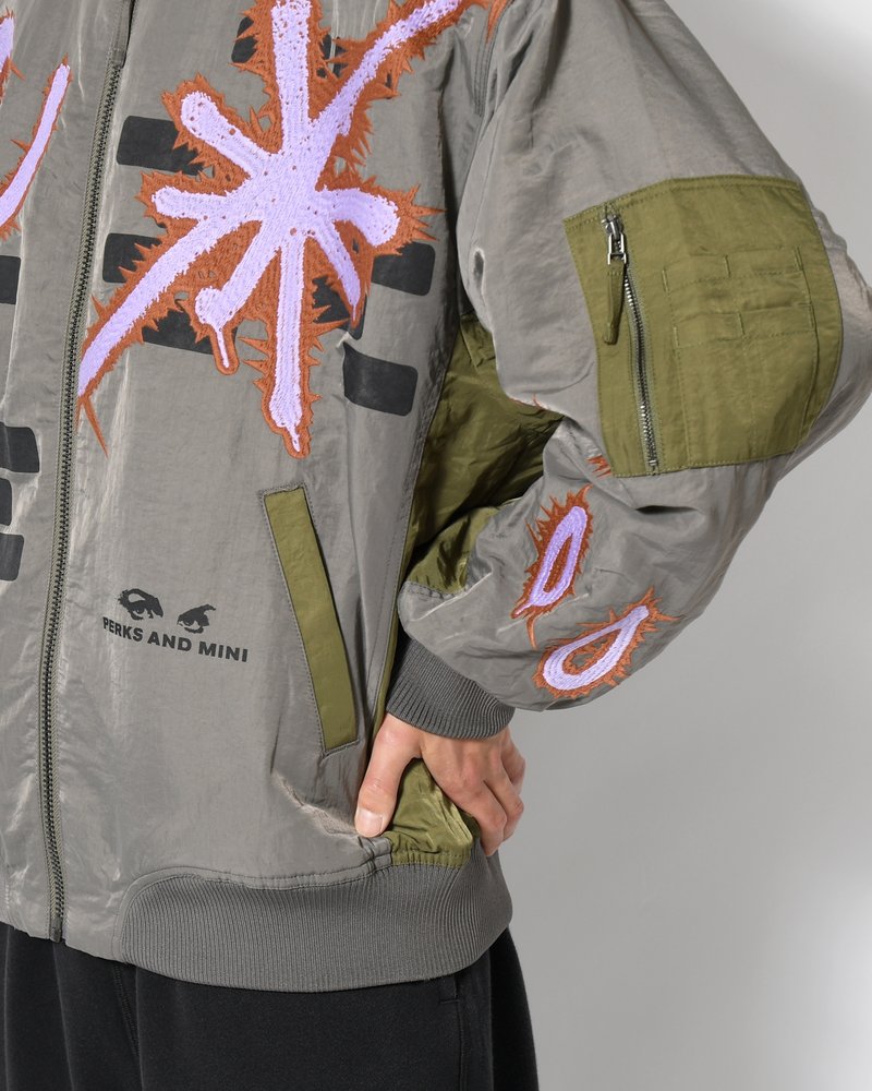 ADORNED REVERSIBLE BOMBER JACKET -DRABS-