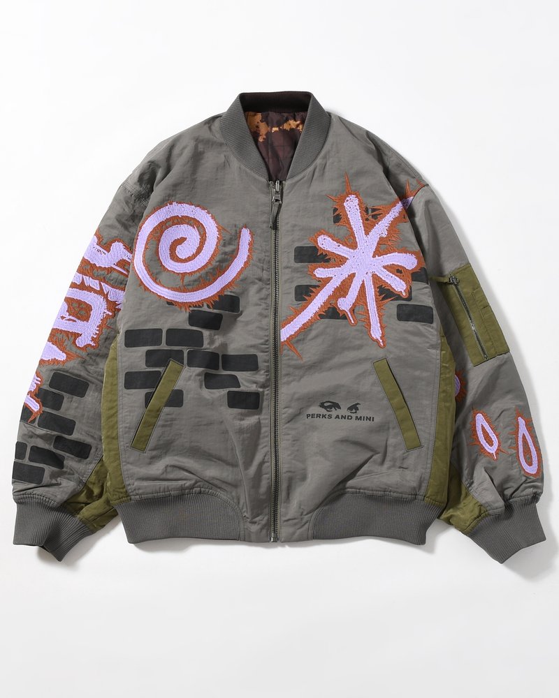 ADORNED REVERSIBLE BOMBER JACKET -DRABS-