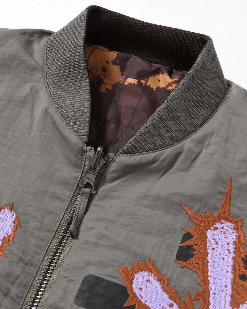 ADORNED REVERSIBLE BOMBER JACKET -DRABS-