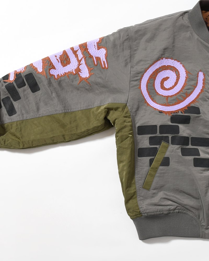 ADORNED REVERSIBLE BOMBER JACKET -DRABS-
