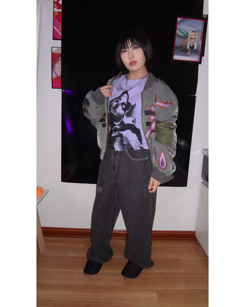 ADORNED REVERSIBLE BOMBER JACKET -DRABS-