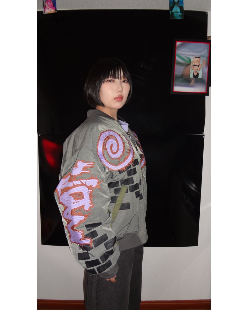 ADORNED REVERSIBLE BOMBER JACKET -DRABS-
