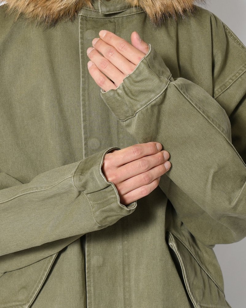 TRUE NATURE FISHTAIL PARKA -KHAKI-