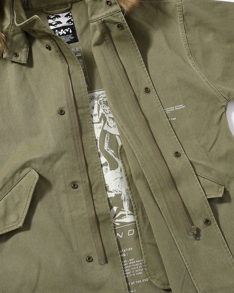 TRUE NATURE FISHTAIL PARKA -KHAKI-