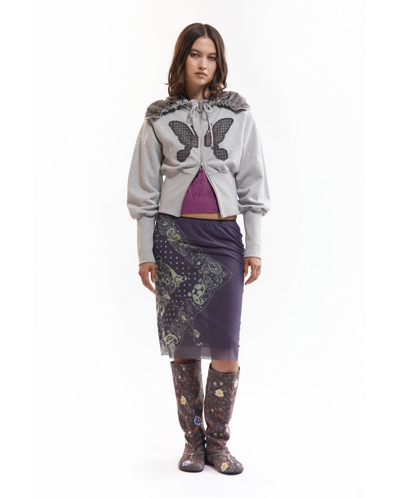 FLUTTER BOARD ZIP THRU (Women) -GREY/MARLE-