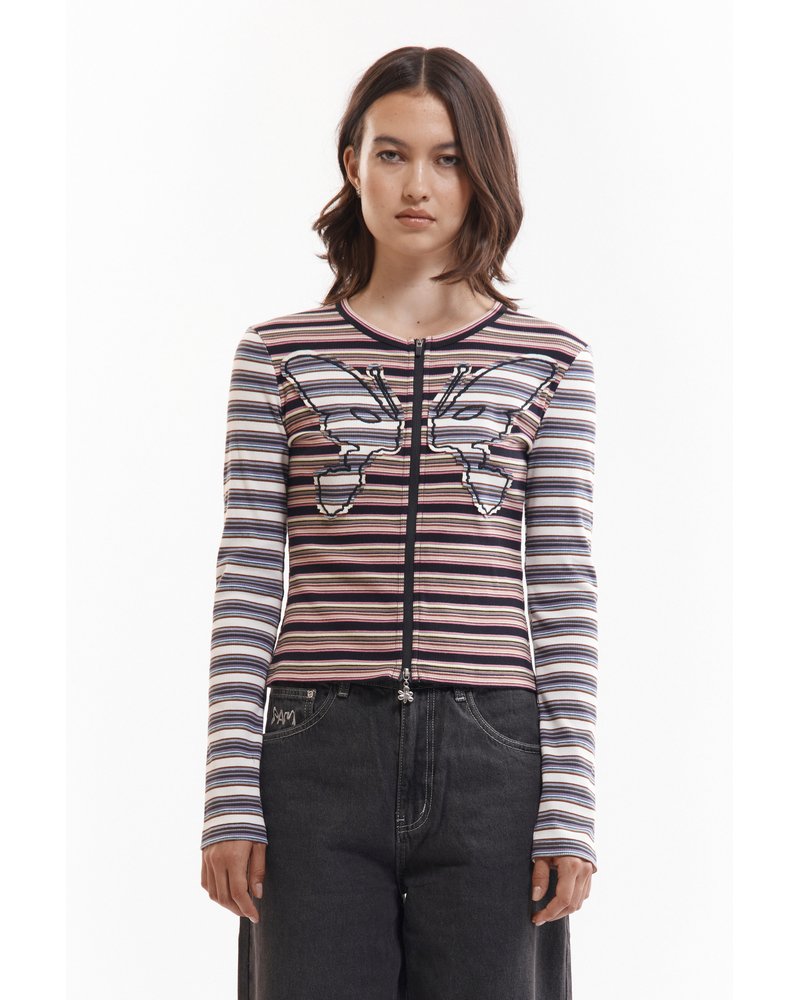 LINE WALK STRIPED CARDIGAN (Women) -ALL SORTS STRIPE-