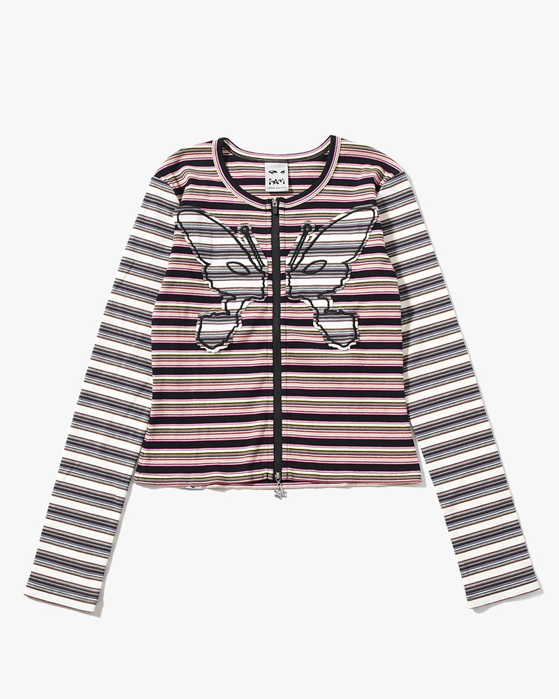 LINE WALK STRIPED CARDIGAN (Women) -ALL SORTS STRIPE-