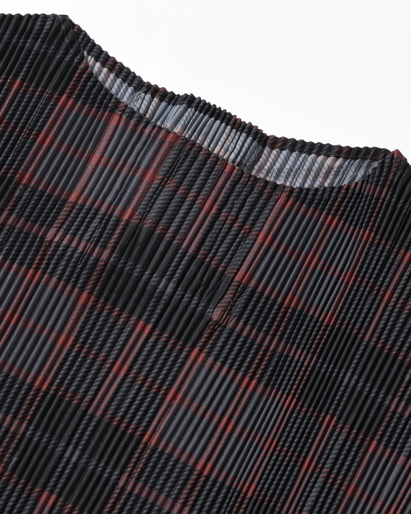 BODHI PLEATED TOP (Women) -GREY/CHECK-