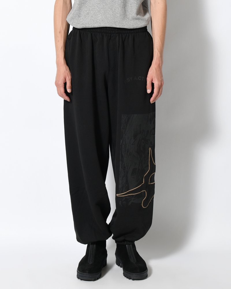 DECAL SWEATPANT -BLACK WASH-