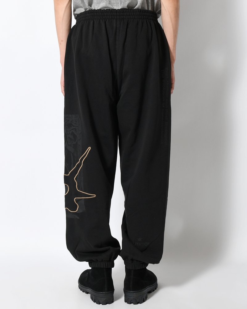 DECAL SWEATPANT -BLACK WASH-