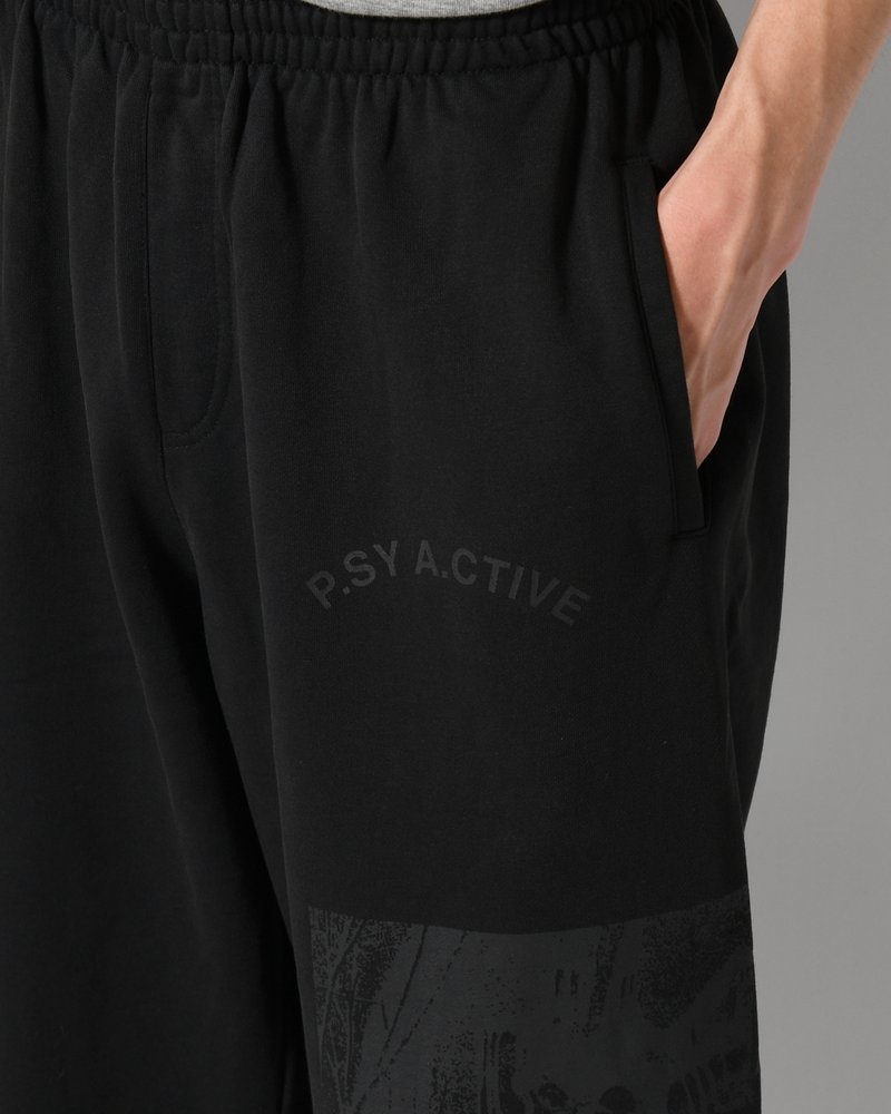 DECAL SWEATPANT -BLACK WASH-