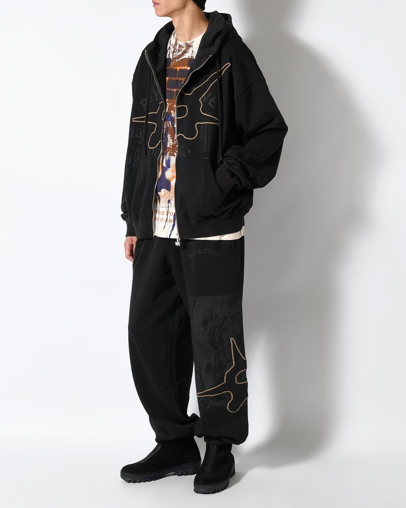 DECAL SWEATPANT -BLACK WASH-