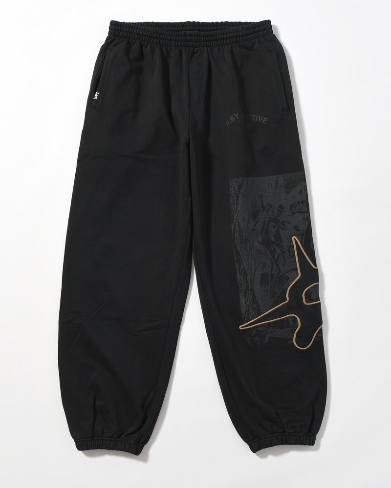 DECAL SWEATPANT -BLACK WASH-