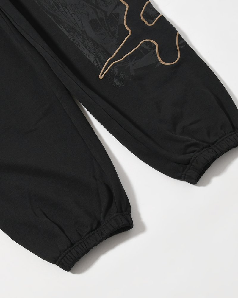 DECAL SWEATPANT -BLACK WASH-