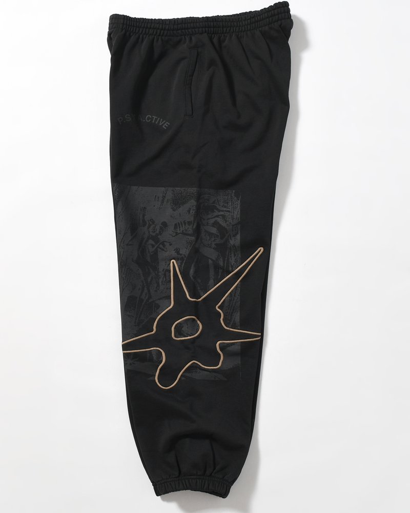 DECAL SWEATPANT -BLACK WASH-