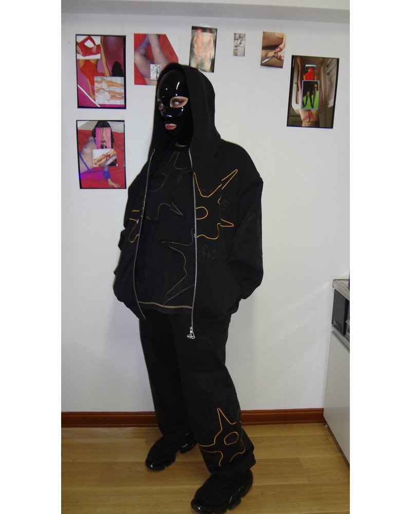 DECAL SWEATPANT -BLACK WASH-