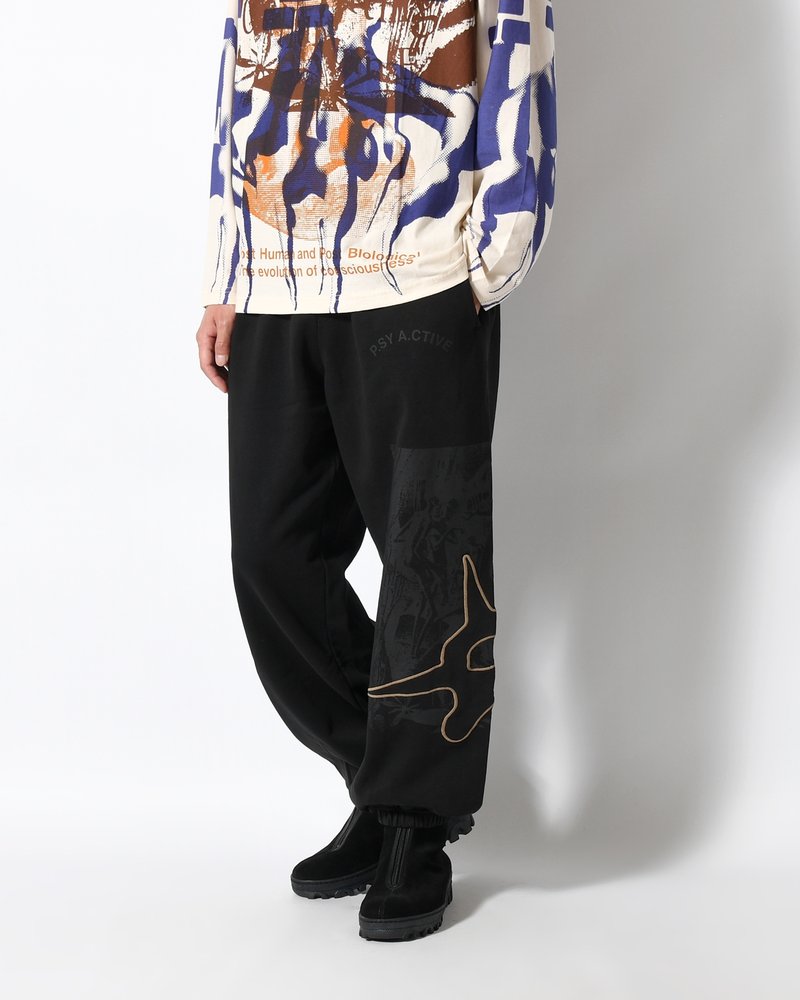 DECAL SWEATPANT -BLACK WASH-