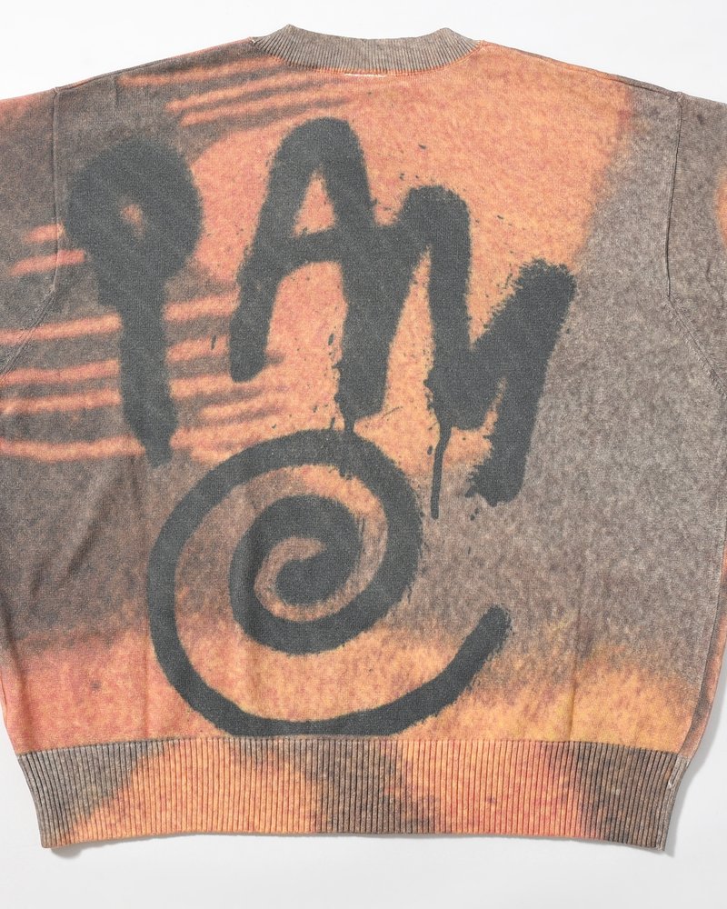 GETTING OVER PRINTED KNIT CREWNECK -MULTI-