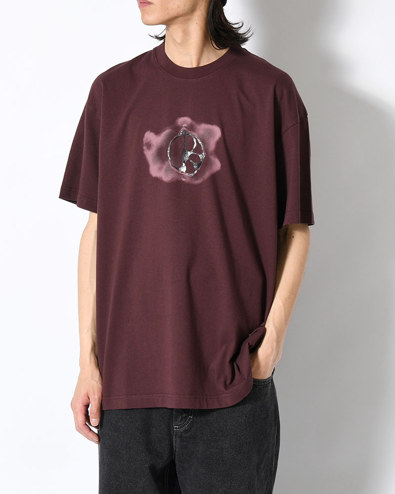 TEE METAL LOGO -WASHED BORDEAUX-
