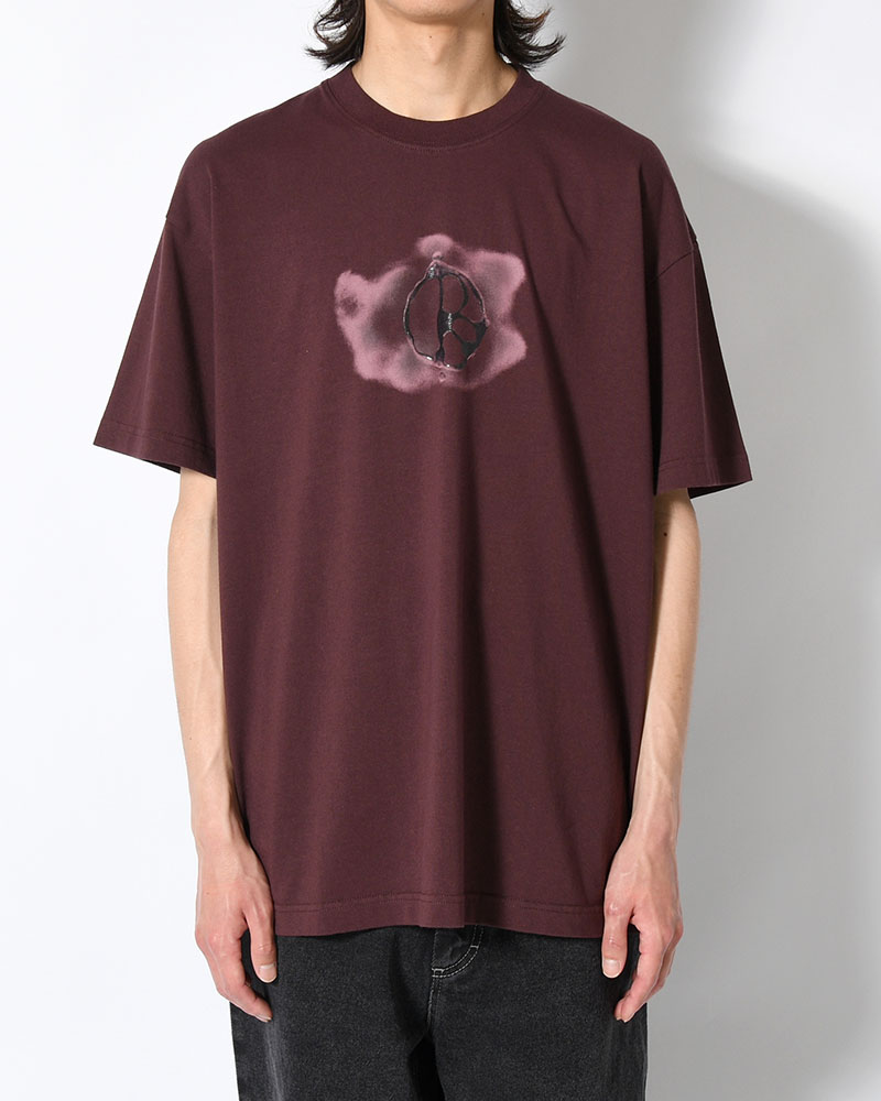 TEE METAL LOGO -WASHED BORDEAUX-