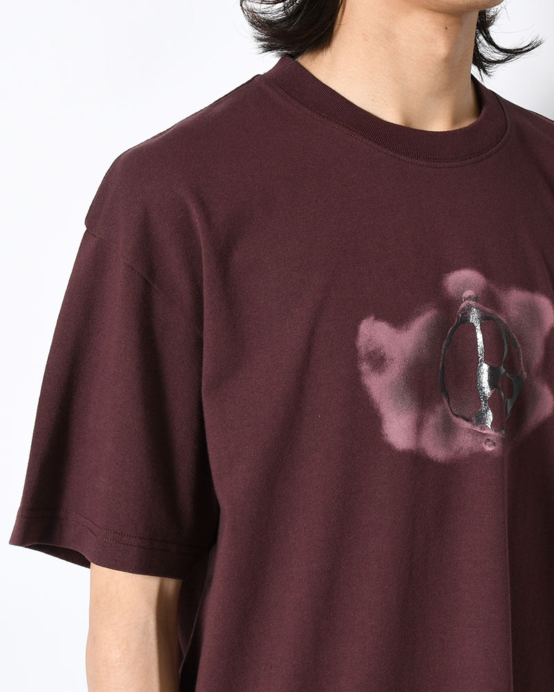 TEE METAL LOGO -WASHED BORDEAUX-