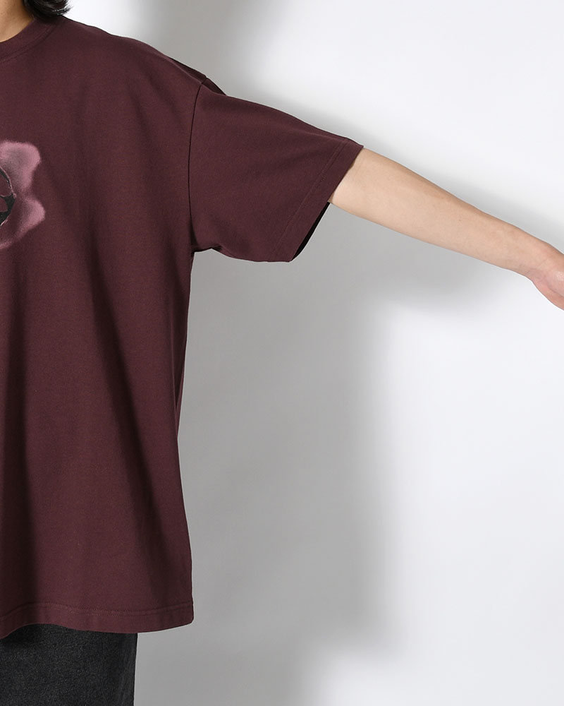 TEE METAL LOGO -WASHED BORDEAUX-