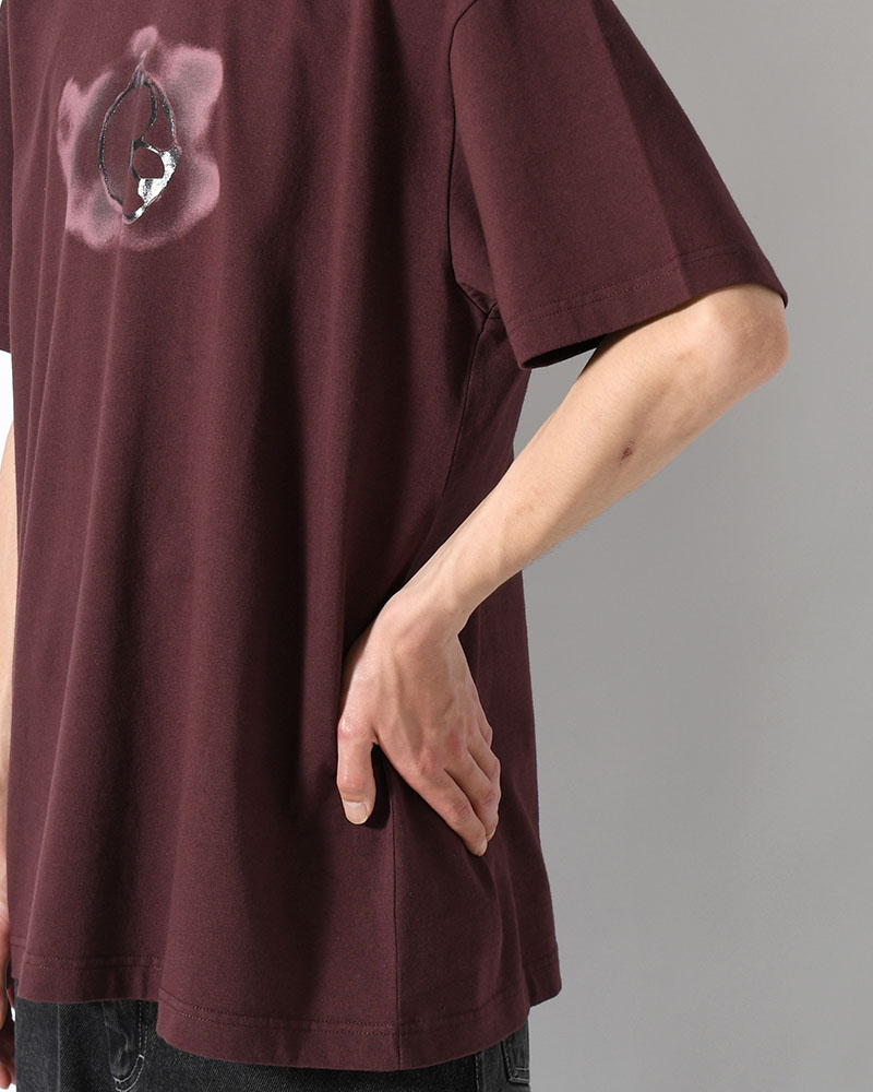 TEE METAL LOGO -WASHED BORDEAUX-