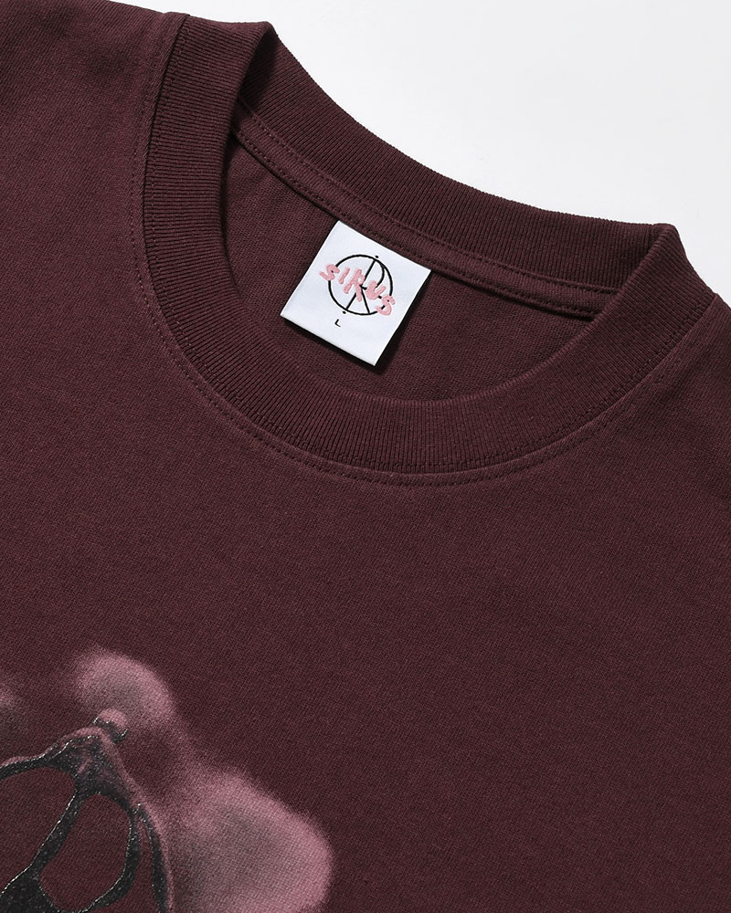 TEE METAL LOGO -WASHED BORDEAUX-