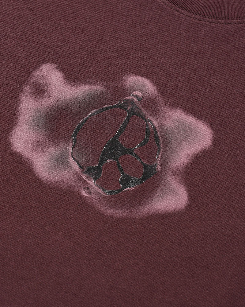 TEE METAL LOGO -WASHED BORDEAUX-