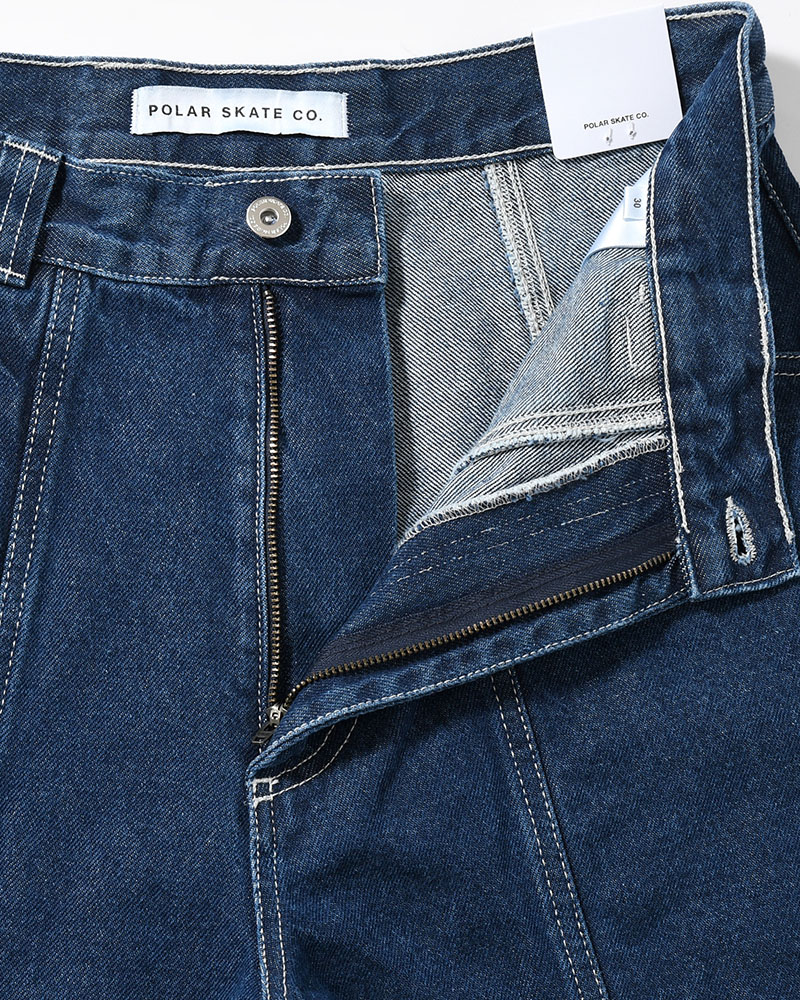 JIRO SHORTS -DARK BLUE(W/WHITE STITCHING)-