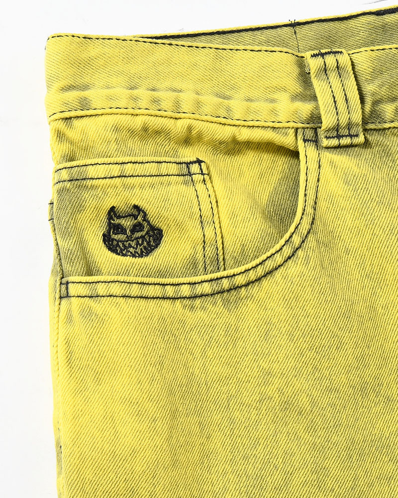 BIG BOY SHORTS ANGEL CHILD -LEMON/BLACK-
