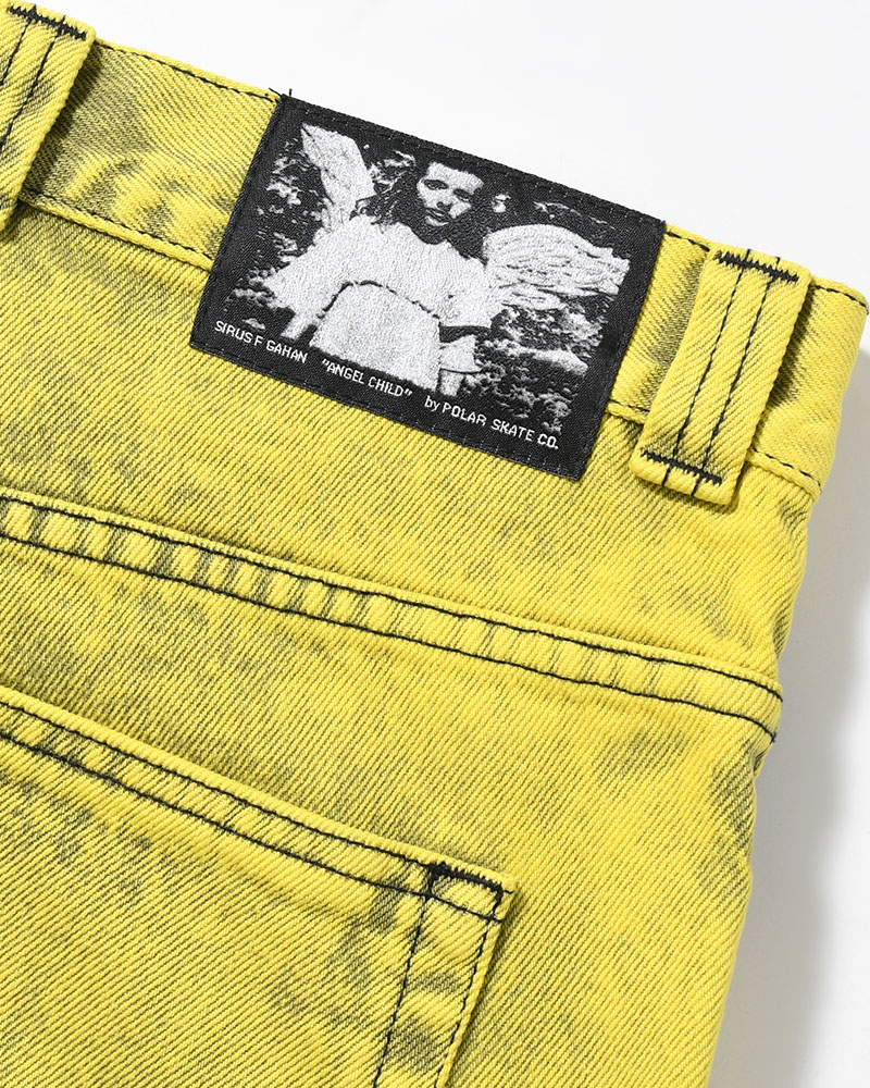 BIG BOY SHORTS ANGEL CHILD -LEMON/BLACK-
