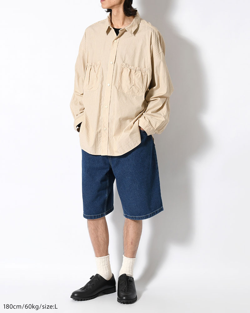 BIG BOY SHORTS -DARK BLUE(W/WHITE STITCHING)-