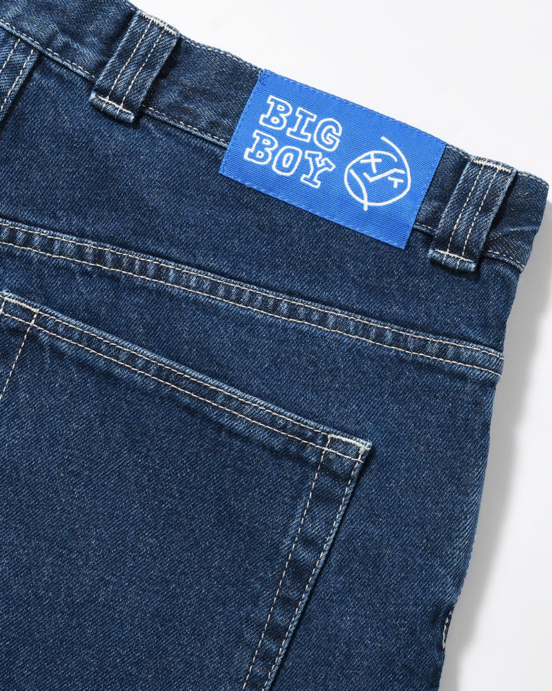 BIG BOY SHORTS -DARK BLUE(W/WHITE STITCHING)-