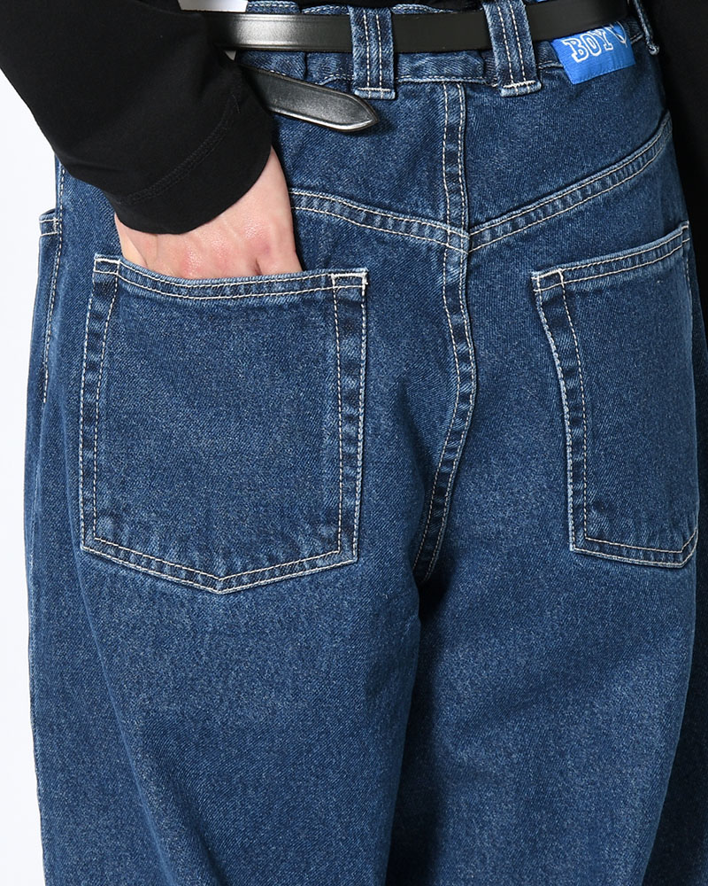 BIG BOY PANTS -DARK BLUE(W/WHITE STITCHING)-