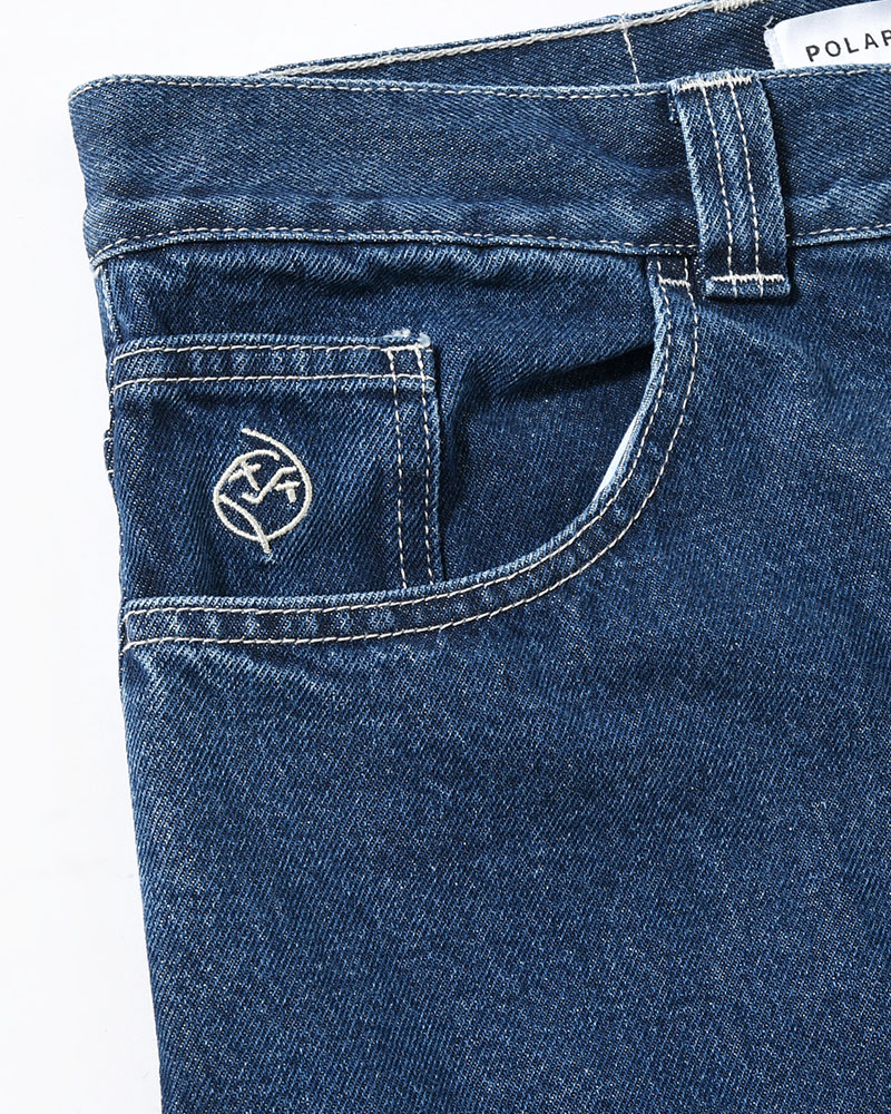 BIG BOY PANTS -DARK BLUE(W/WHITE STITCHING)-
