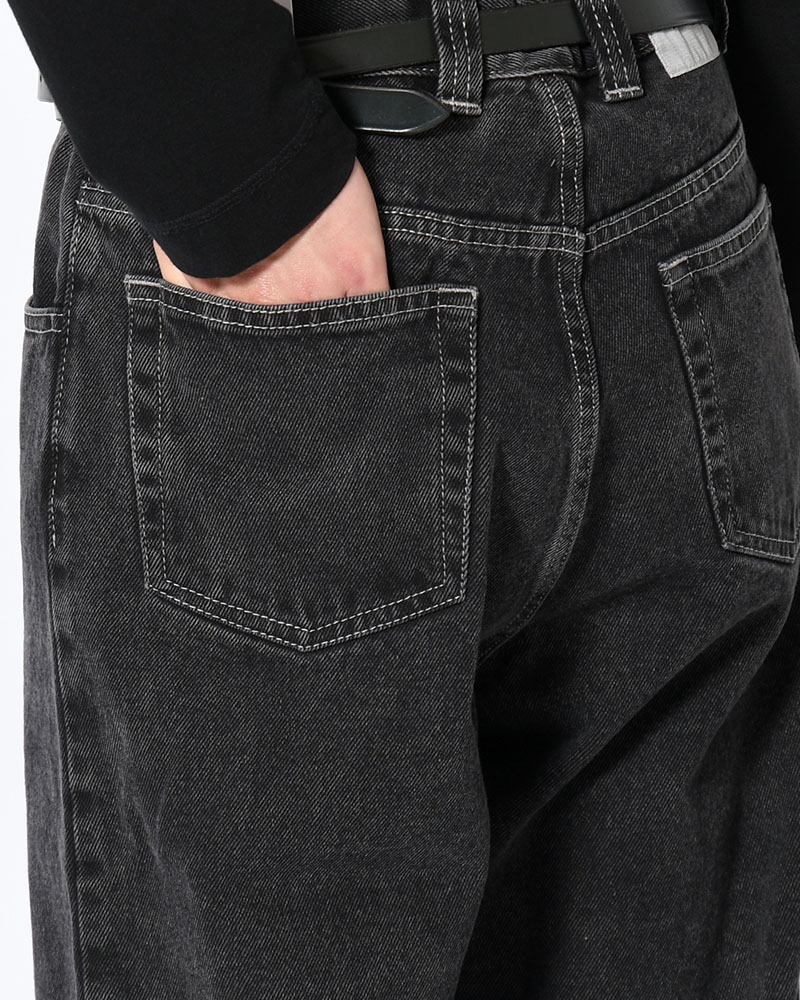 93 PANTS -SILVER BLACK-