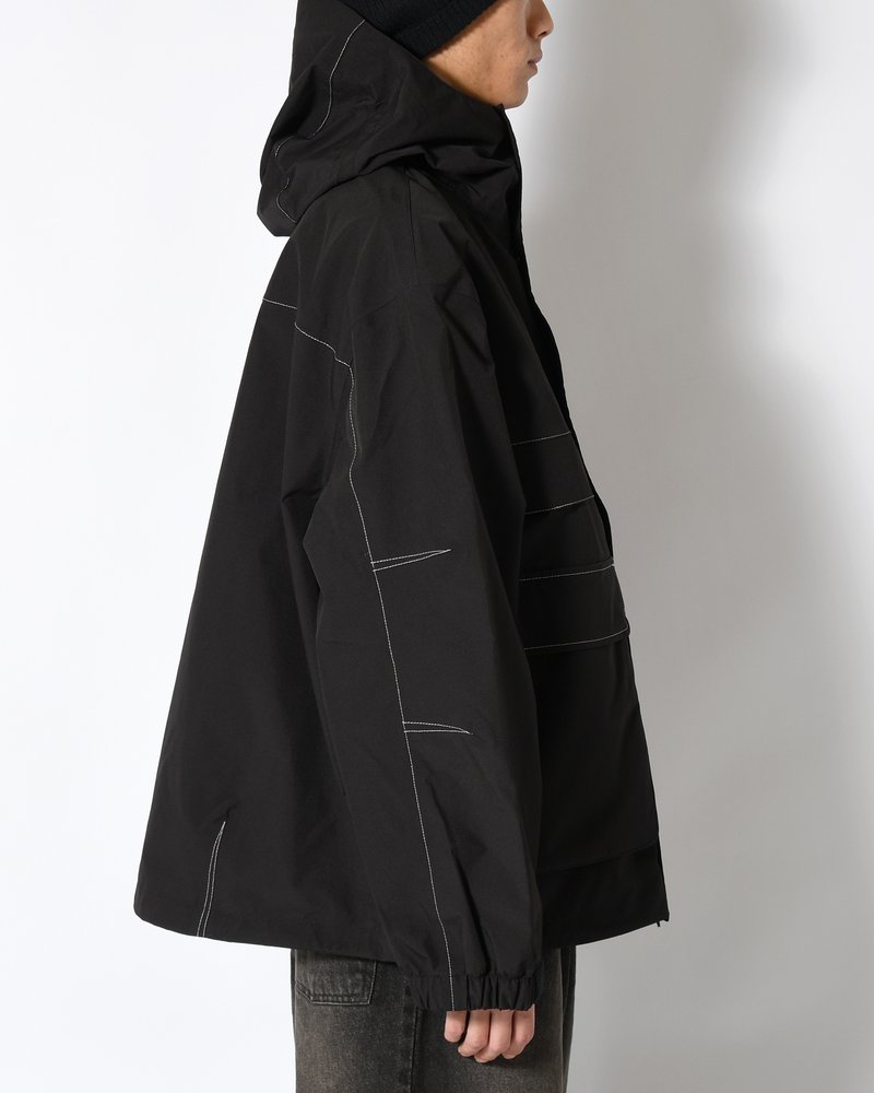 CARGO SHELL JACKET -BLACK/SILVER-