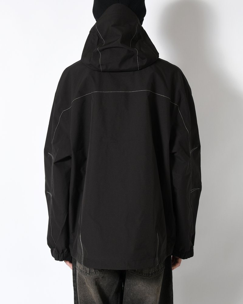 CARGO SHELL JACKET -BLACK/SILVER-