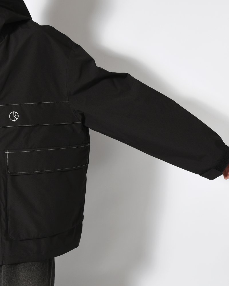 CARGO SHELL JACKET -BLACK/SILVER-