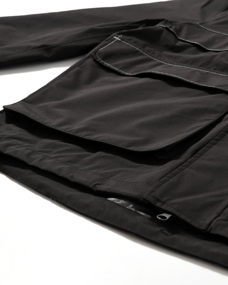 CARGO SHELL JACKET -BLACK/SILVER-