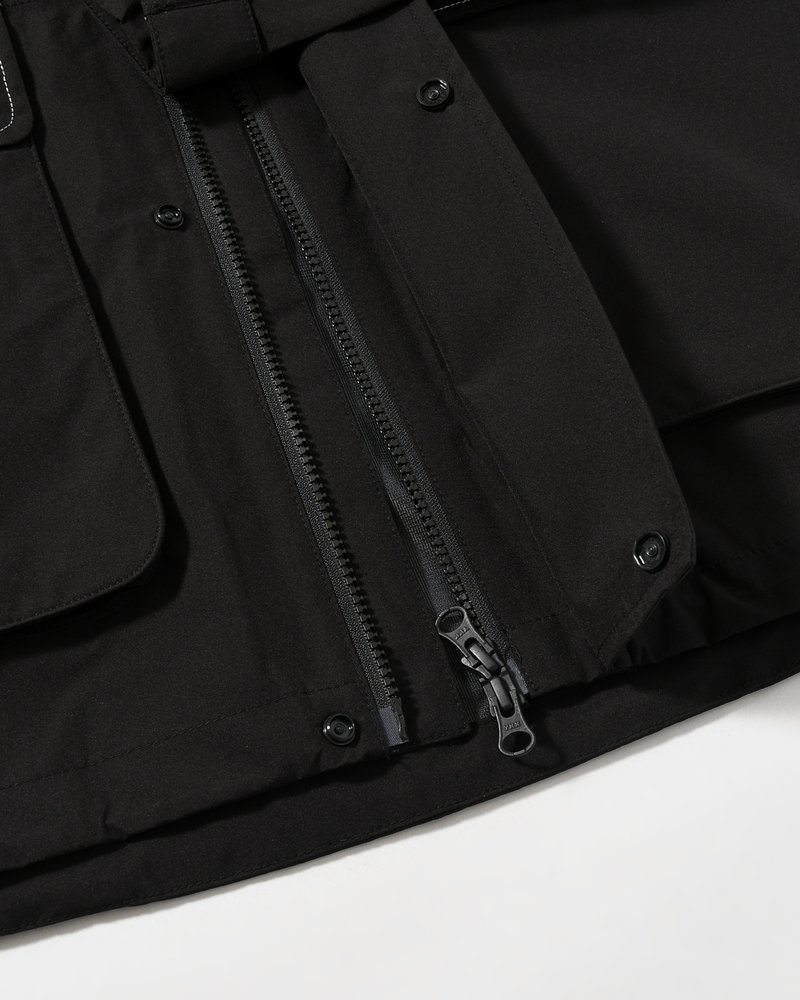 CARGO SHELL JACKET -BLACK/SILVER-