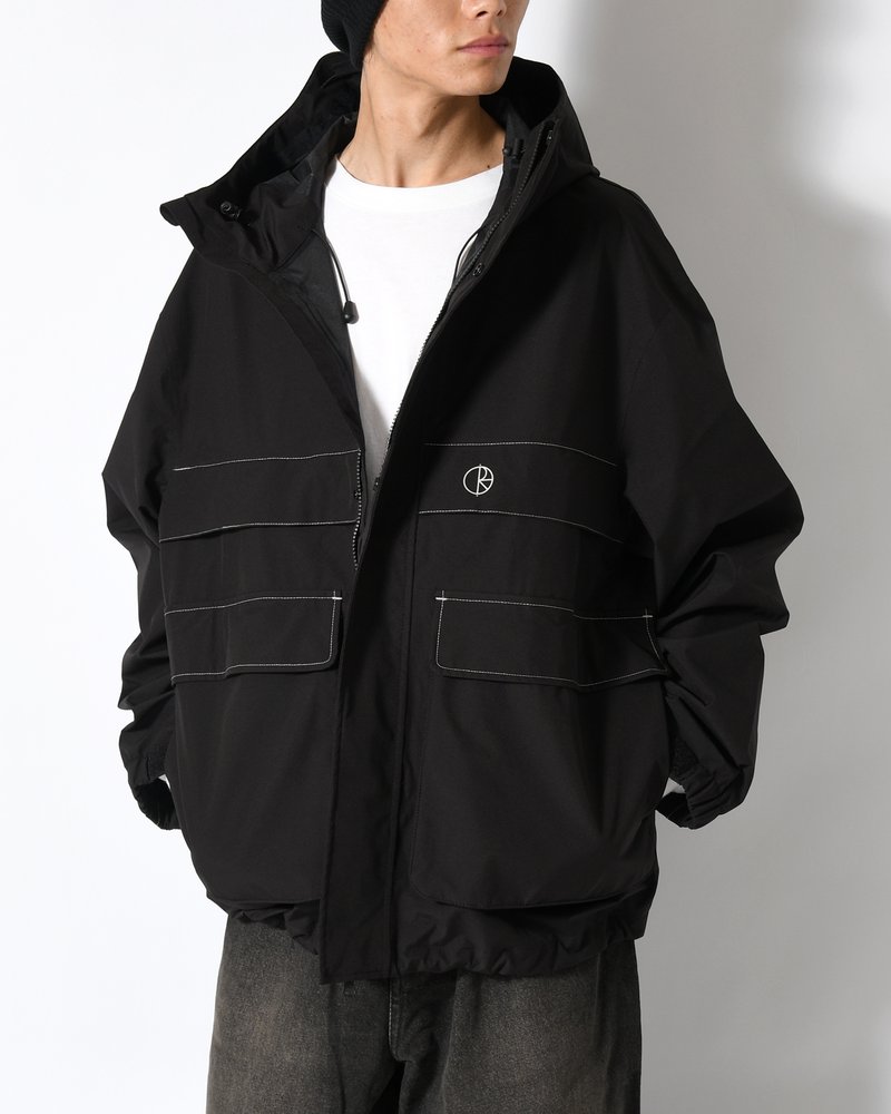 CARGO SHELL JACKET -BLACK/SILVER-