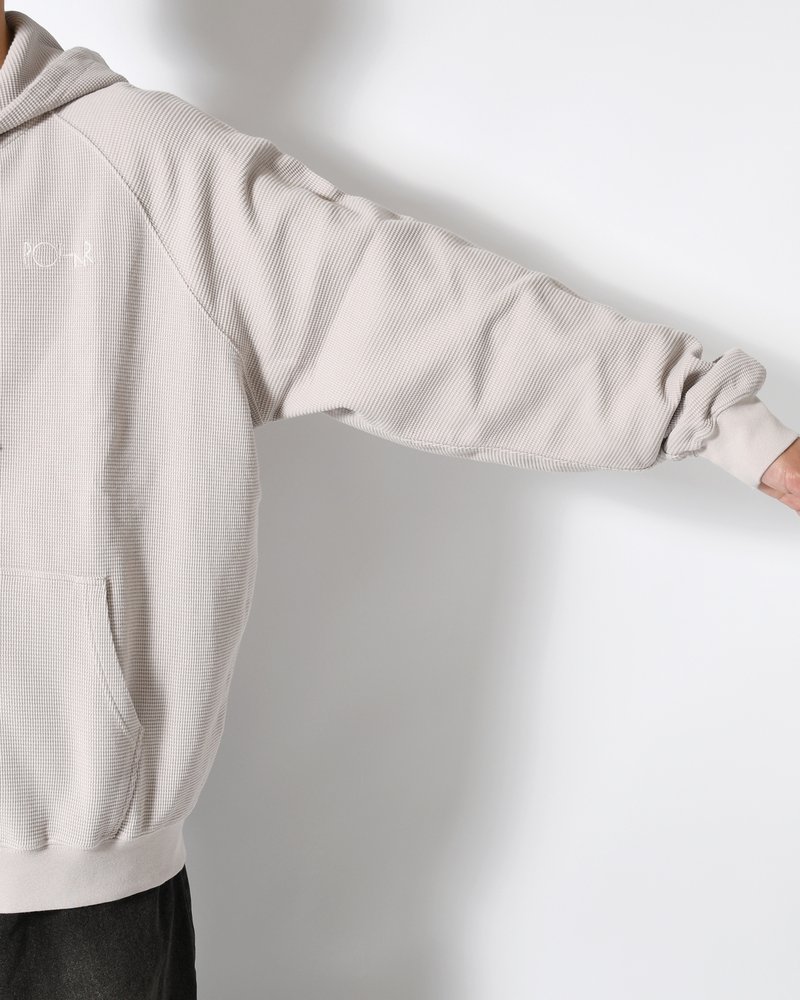 WAFFLE ZIP HOODIE -PALE TAUPE-