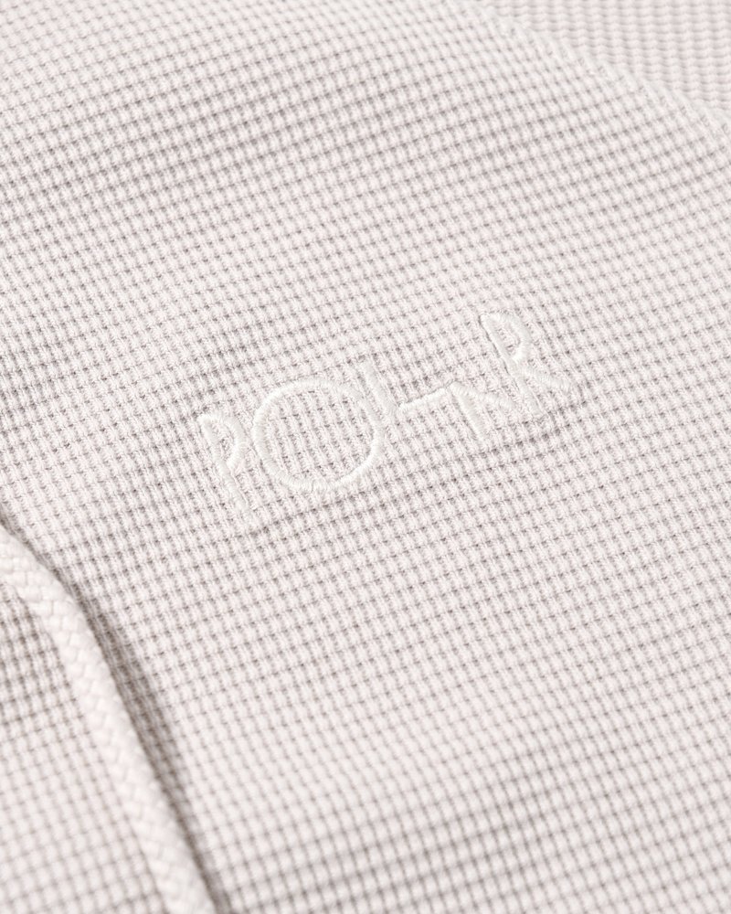 WAFFLE ZIP HOODIE -PALE TAUPE-