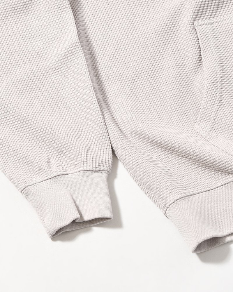WAFFLE ZIP HOODIE -PALE TAUPE-