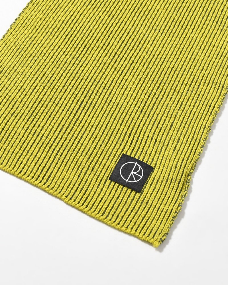 LINES MERINO SCARF -CHARTREUSE/OLIVE-